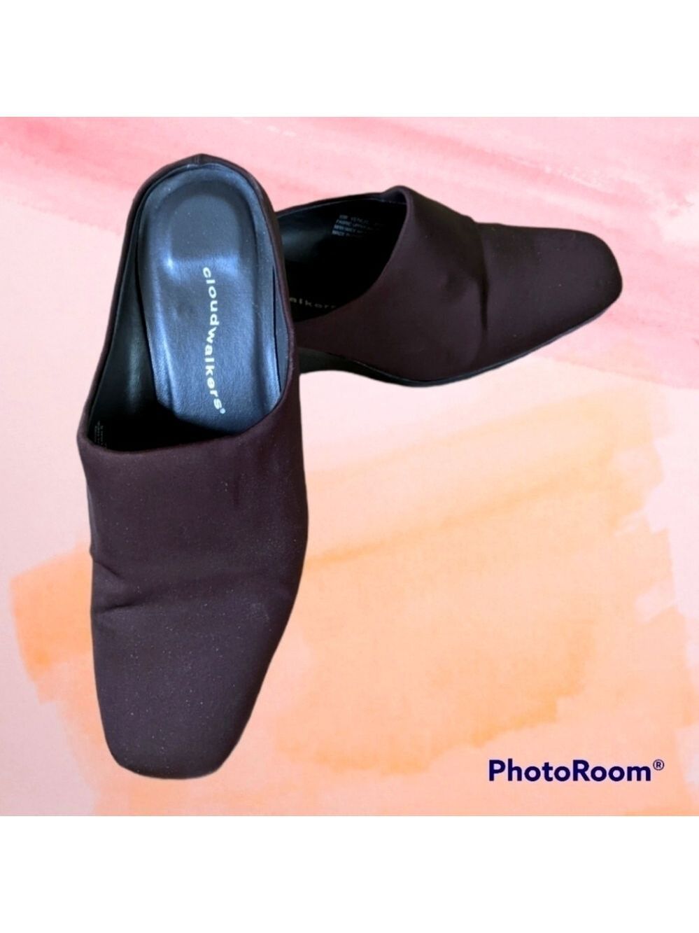 Cloud Walkers brown stretch mules Size 10W Comfort